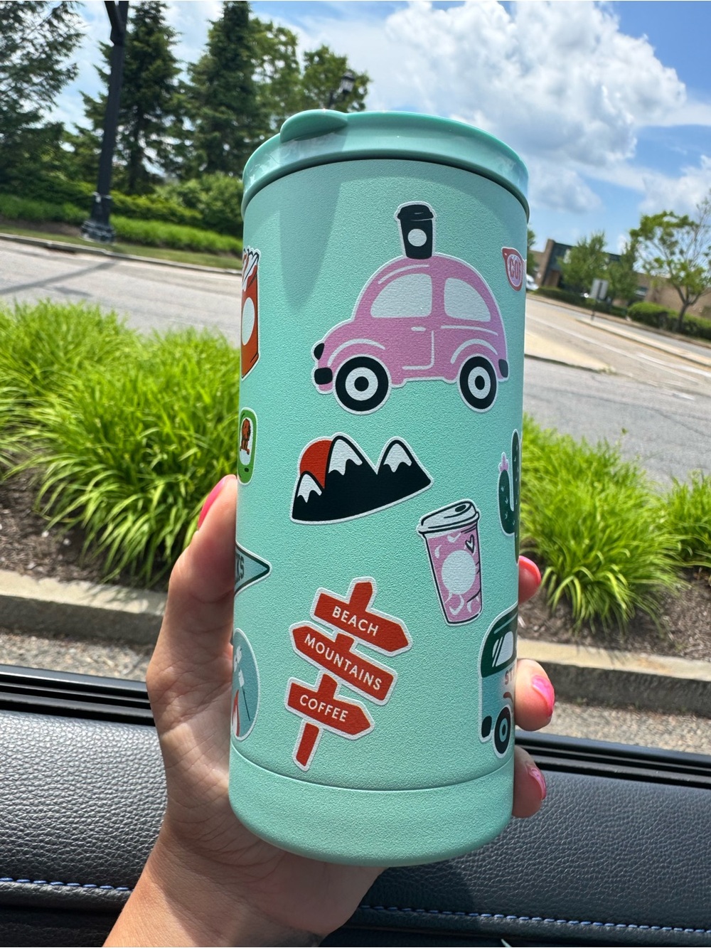 Starbucks USA 2026 Mint Green road trip series Sticker 16 oz tumblr